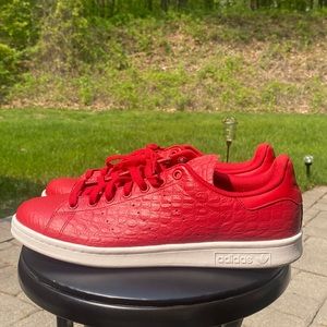 Red Leather Stan Smith Adidas
